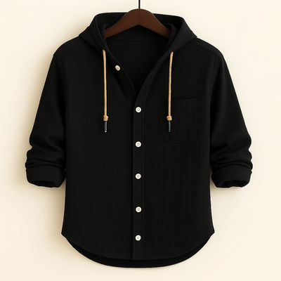 Roberto | LUXURY SOFT COTTON SHIRT WITH HOOD
