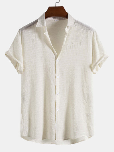 Arvy® | Textured Fabric Short Sleeve Shirt