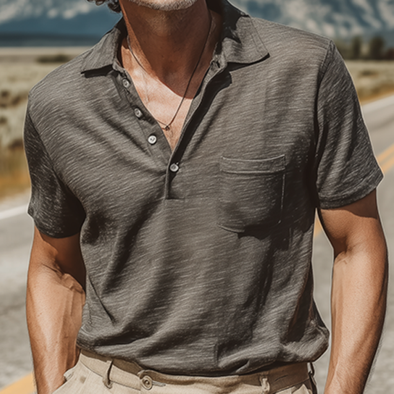Tyrell | Men'S Spring And Summer Fashion Casual Bamboo Cotton Comfortable Breathable Short-Sleeved Polo Shirt
