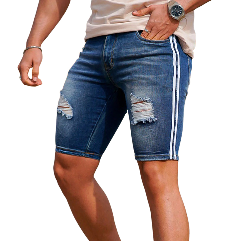 Gerald | Men'S Ripped Sports Denim Shorts