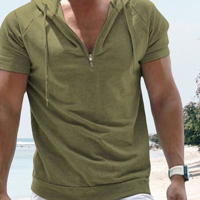 Kaleb® | Summer Men'S Sports T-Shirt With Hood