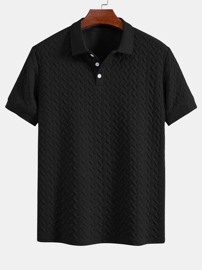 Colton | Geometric Jacquard Polo