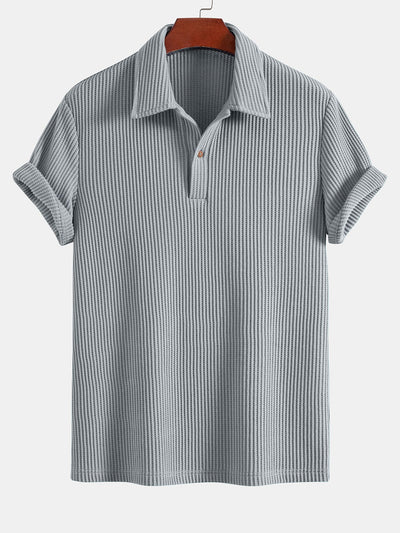 Leo | Short Sleeved Waffle Polo