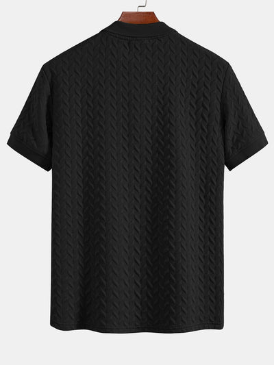 Colton | Geometric Jacquard Polo