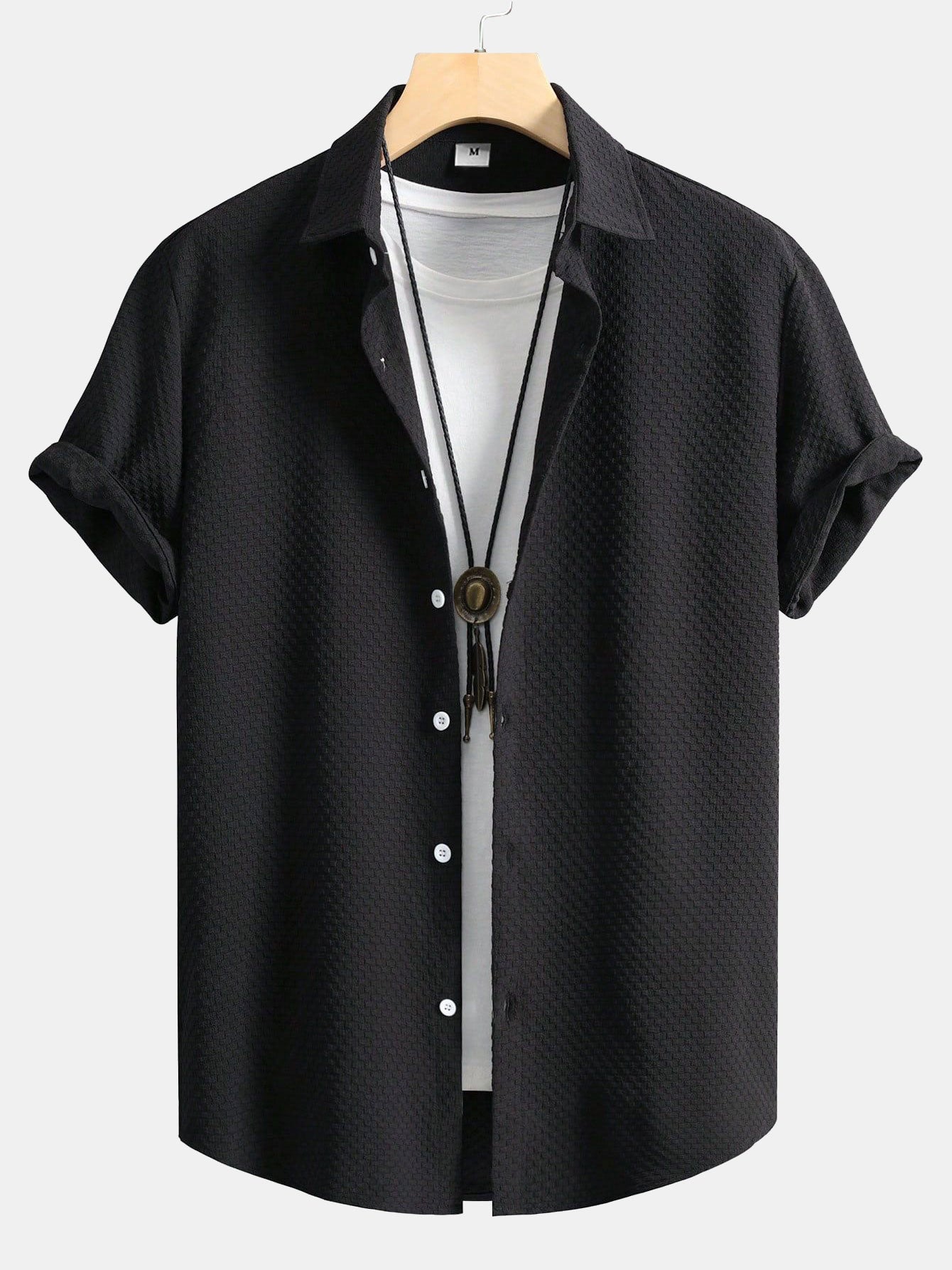 Joaquín® | Checkerboard Jacquard Button Up Shirt