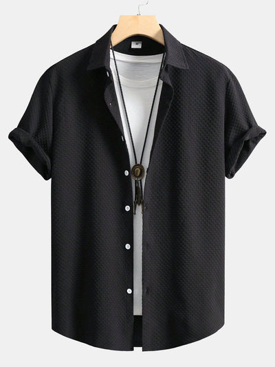 Joaquín® | Checkerboard Jacquard Button Up Shirt