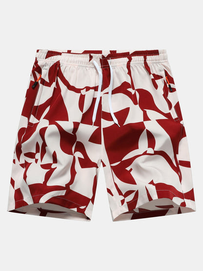 Jonathan® | Color Block Print Zipper Pocket Shorts