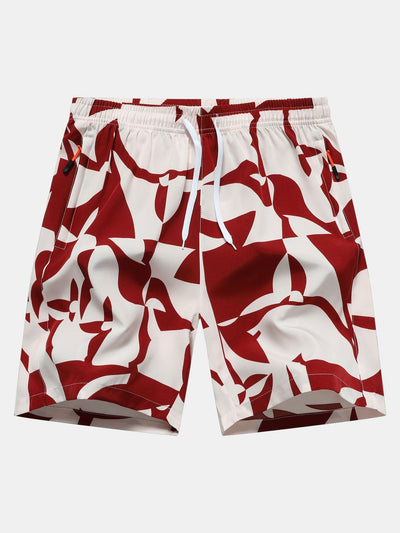 Jonathan® | Color Block Print Zipper Pocket Shorts
