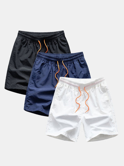Adham® | 3 Pieces Man Mid Length Drawstring Swim Shorts