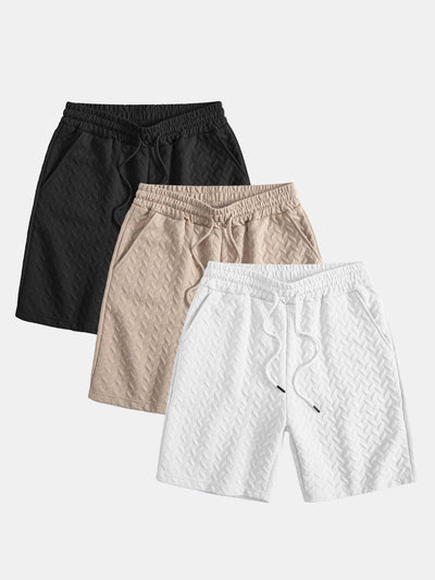 Ademar® | 3 Pieces Geometric Jacquard Shorts