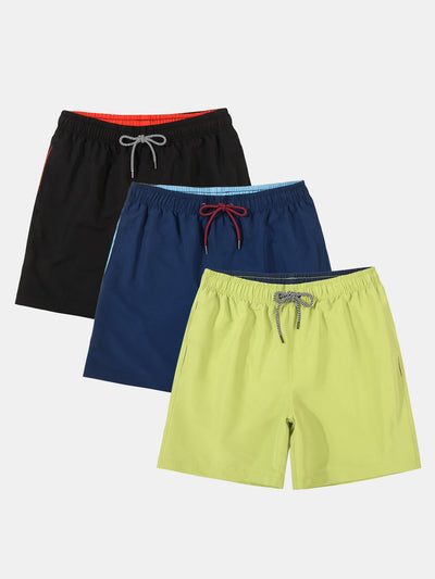 Adelhelm® | 3 Pieces Contrast Waistband Swim Shorts