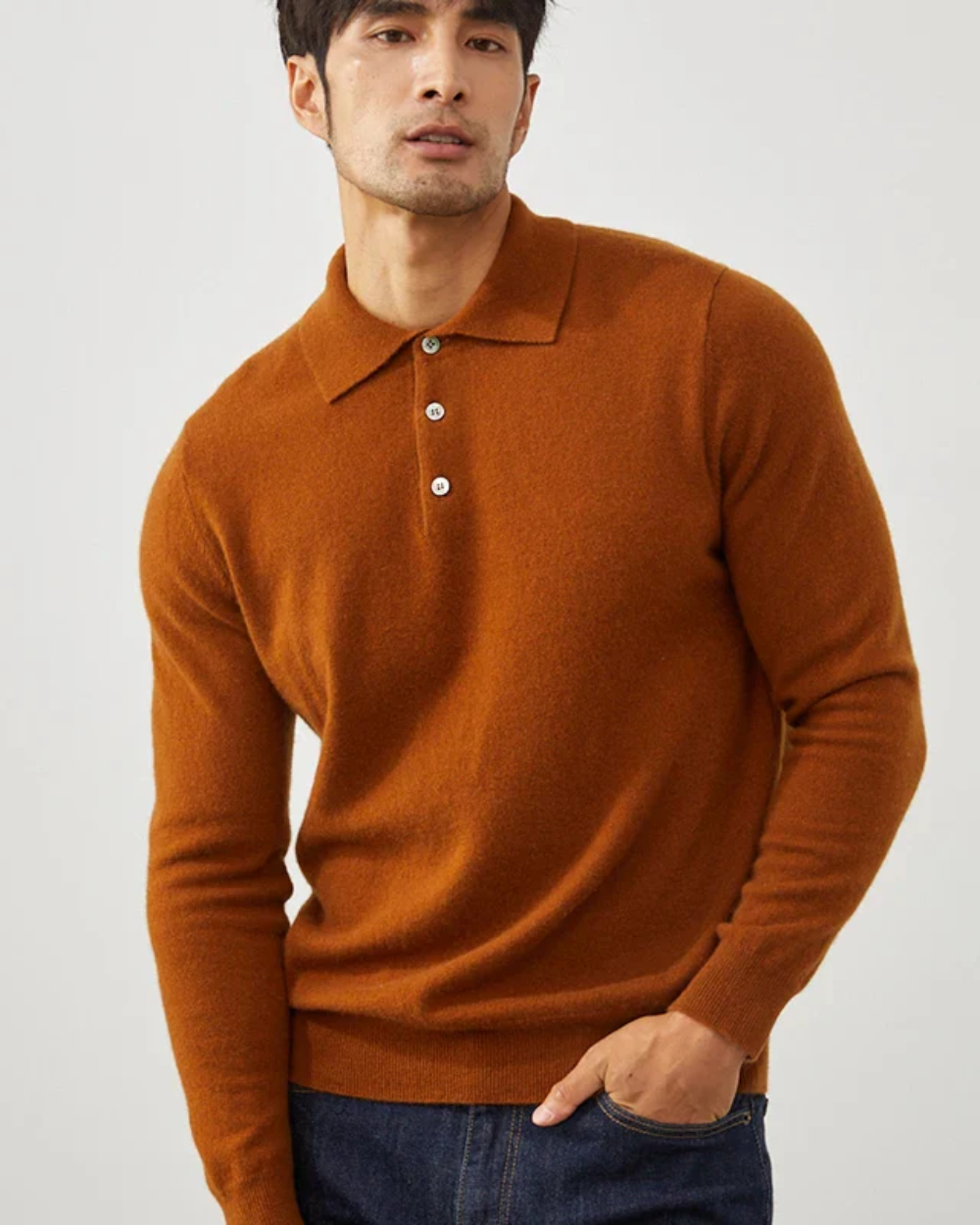 Enzo | Ponza Cashmere Polo Sweater