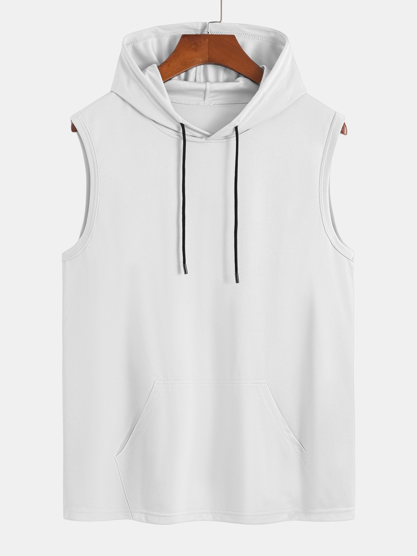 Luciano® | Athletic Mesh Kangaroo Pocket Hooded Tank