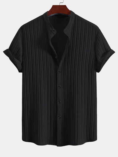 Yann® | Textured Stand Collar Shirt