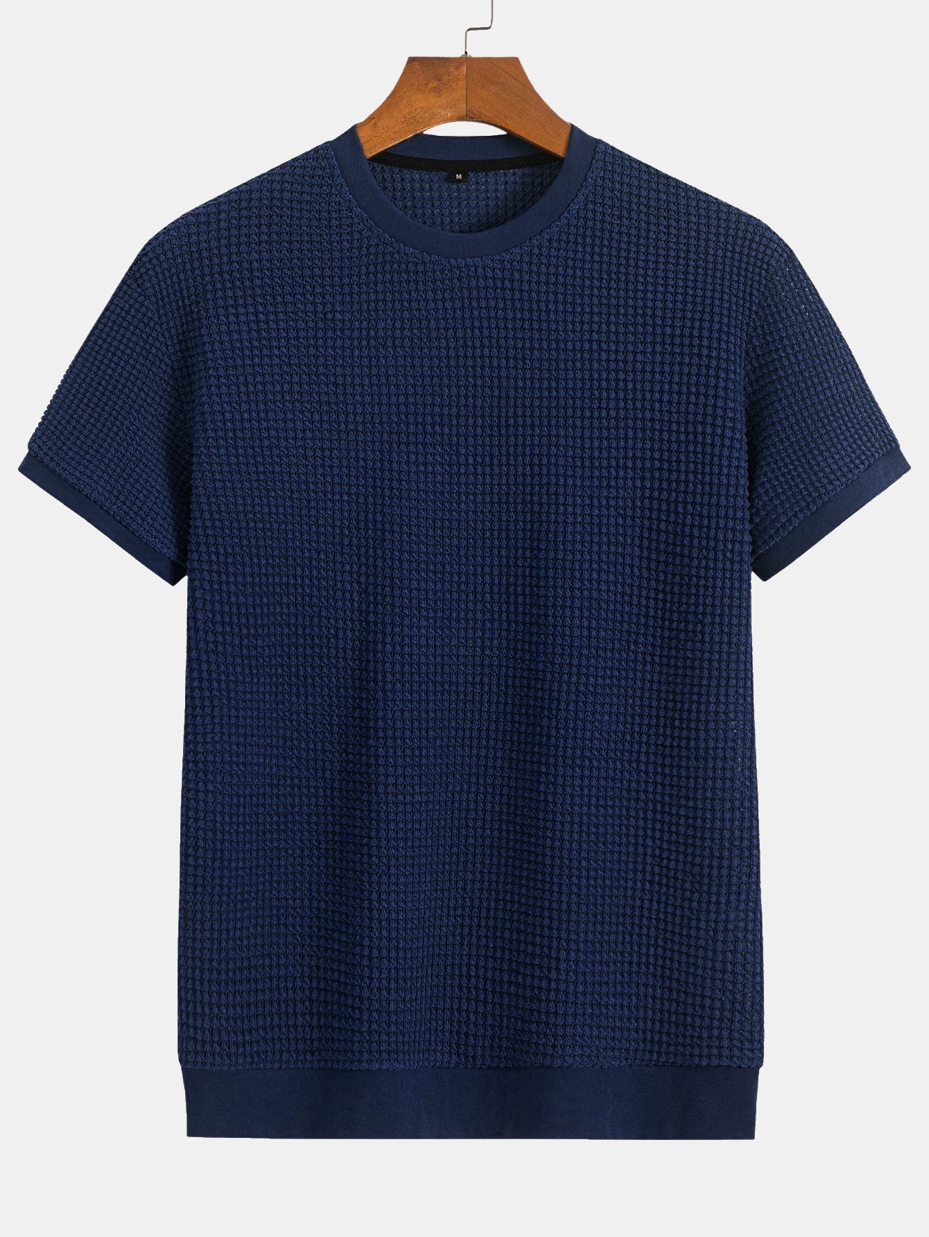 Mauricio® | Short Sleeve Waffle Ribbed Hem T-Shirt