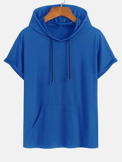 Karim® | Athletic Mesh Kangaroo Pocket Hooded T-Shirt