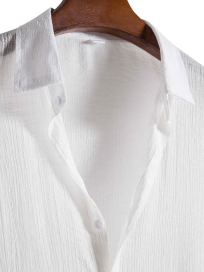 Athelstan® | Light Wrinkled Fabric Button Up Shirt