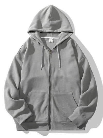 Gael | Relaxed Waffle Zip Hoodie