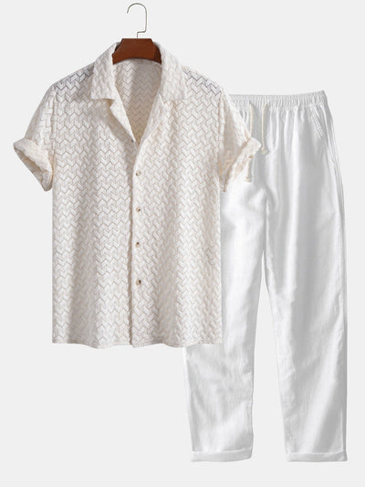 Jack® | Textured Cuban Shirt & Straight Leg Linen Pants