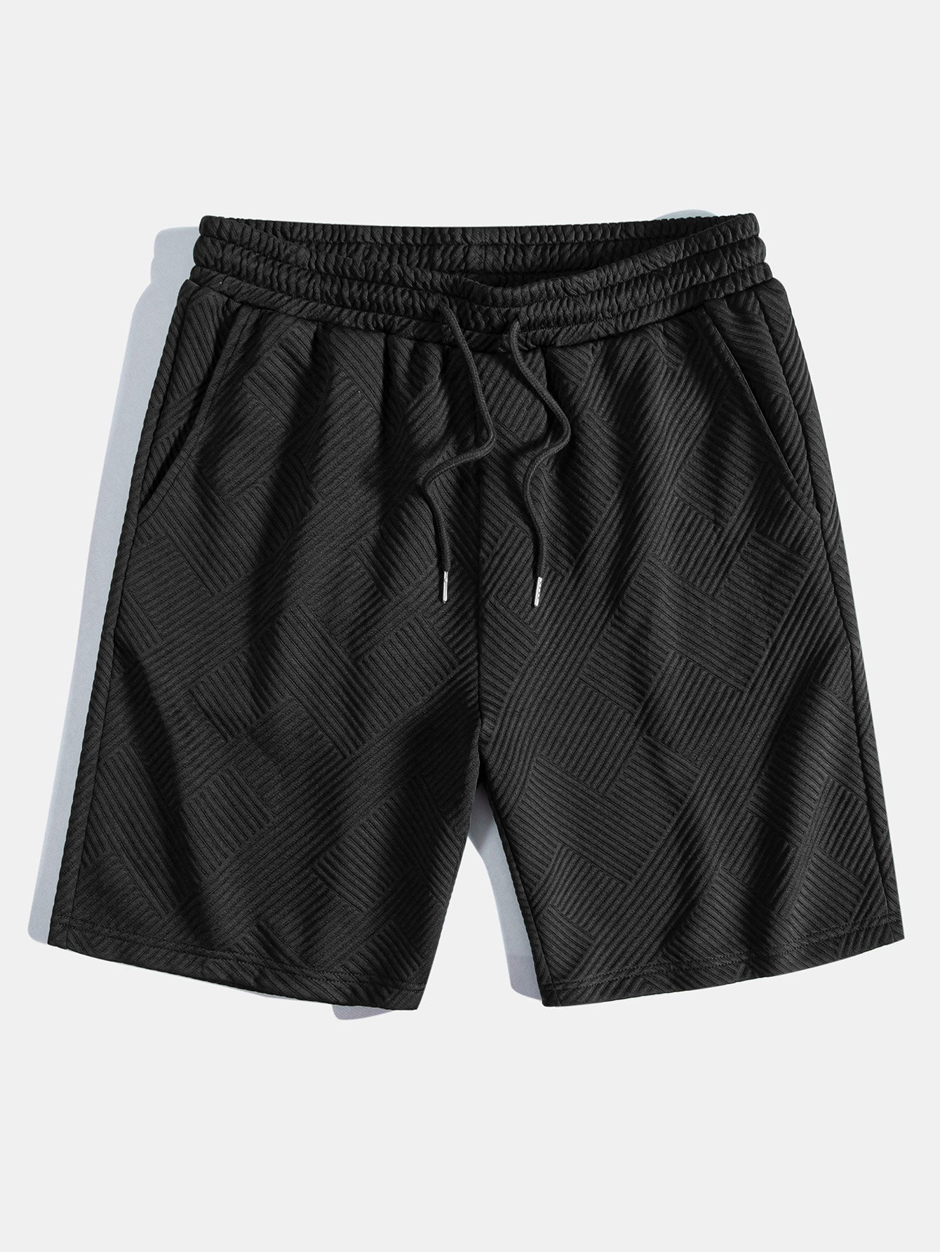 Hyginus | Striped Jacquard Drawstring Shorts