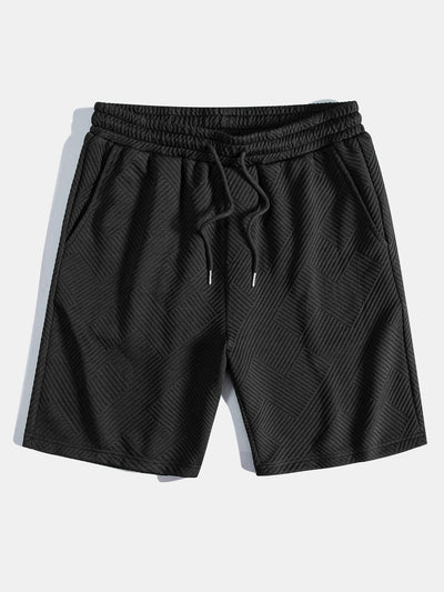 Hyginus | Striped Jacquard Drawstring Shorts