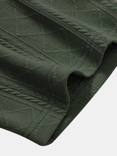 Samuel | Rhombus Geometric Texture Knit Polo Shirt