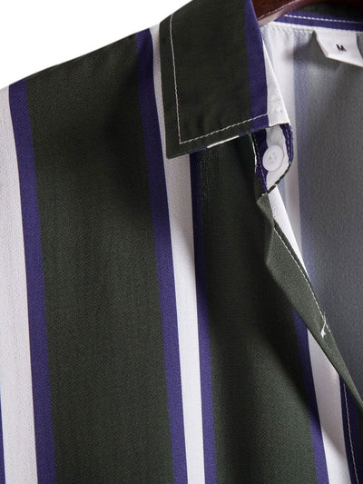 Arild® | Striped Print Button Up Shirt