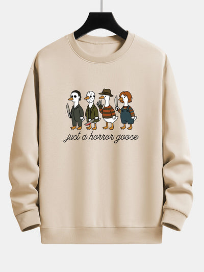 Iván® | Halloween Horror Goose Print Relax Fit Sweatshirt