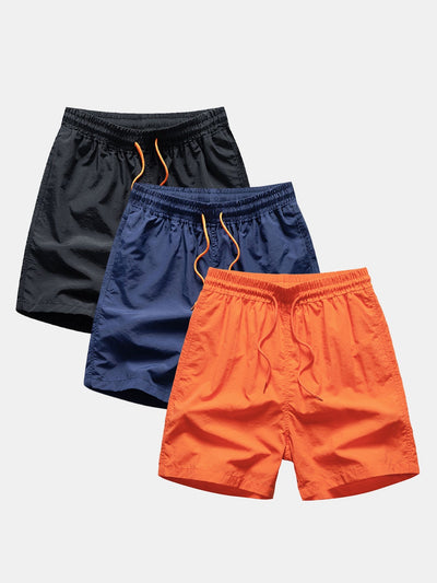 Adham® | 3 Pieces Man Mid Length Drawstring Swim Shorts