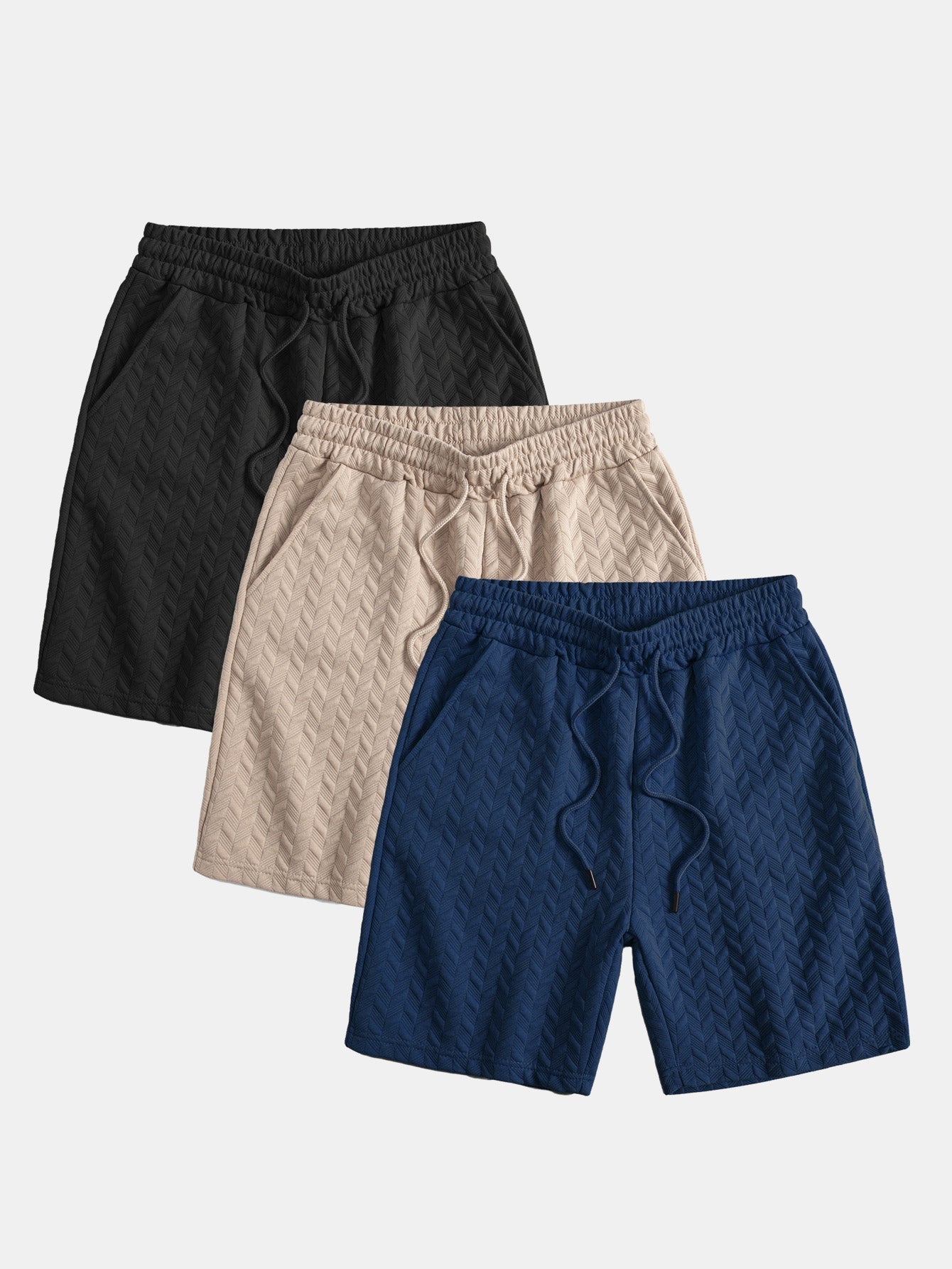 Ademar® | 3 Pieces Geometric Jacquard Shorts