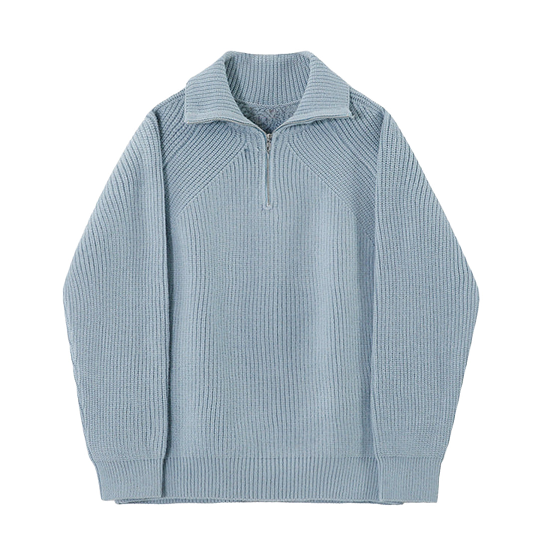 Langston | Azure quarter-zip sweater
