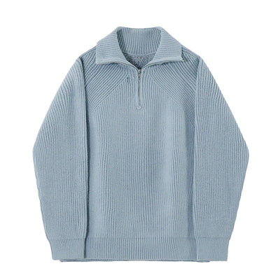 Langston | Azure quarter-zip sweater