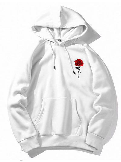 Xzavier | Rose Love Print Hoodie