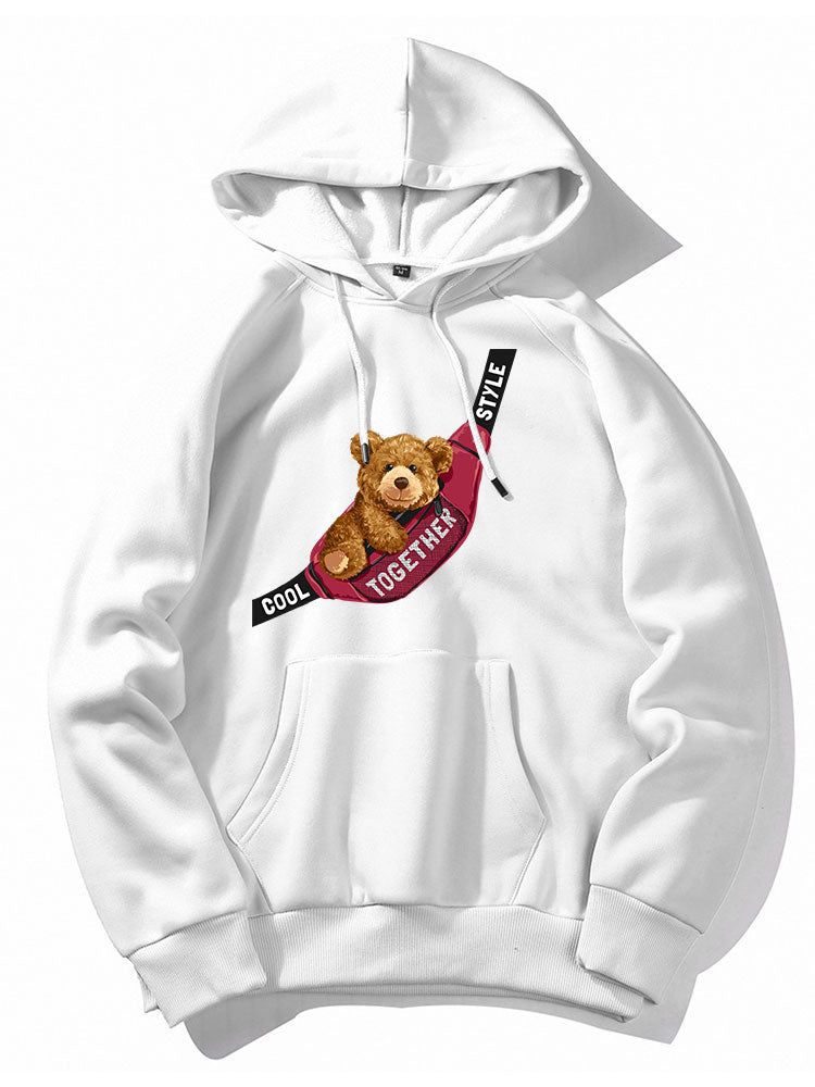 Clay | Shoulder Bag Bear Print Hoodie