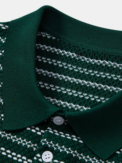 Noah | Stripe Knitted Polo Shirt