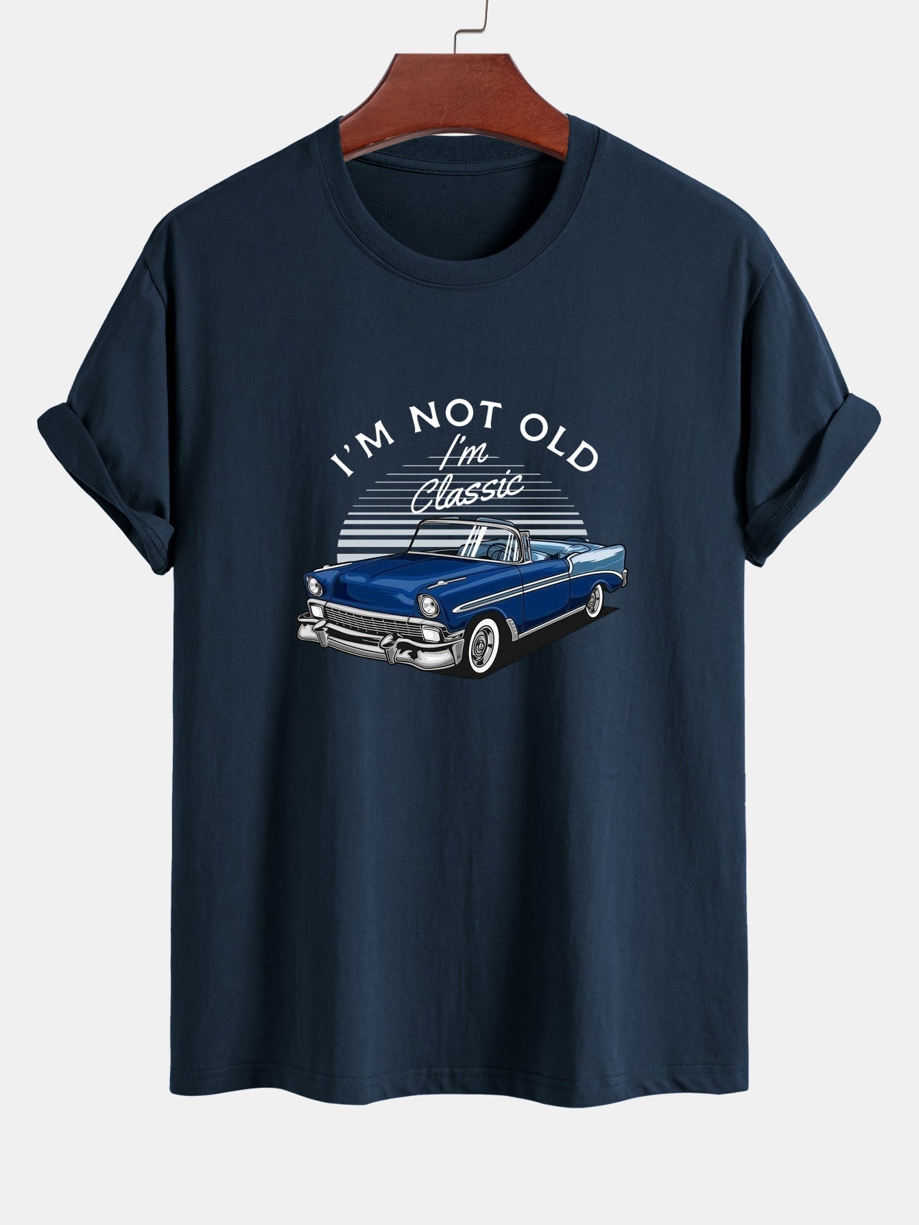 Mencio® | Car Slogan Print Cotton T-Shirt