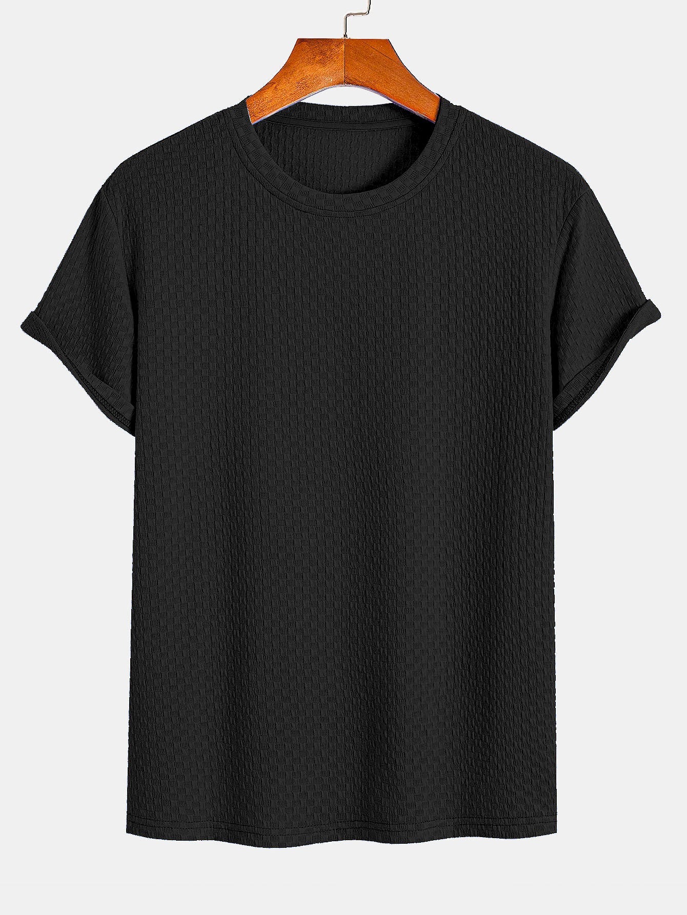 Jesus® | Checkerboard Textured Knitted T-Shirt