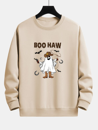 Canuto® | BOO HAW Cowboy Ghost Print Relax Fit Sweatshirt