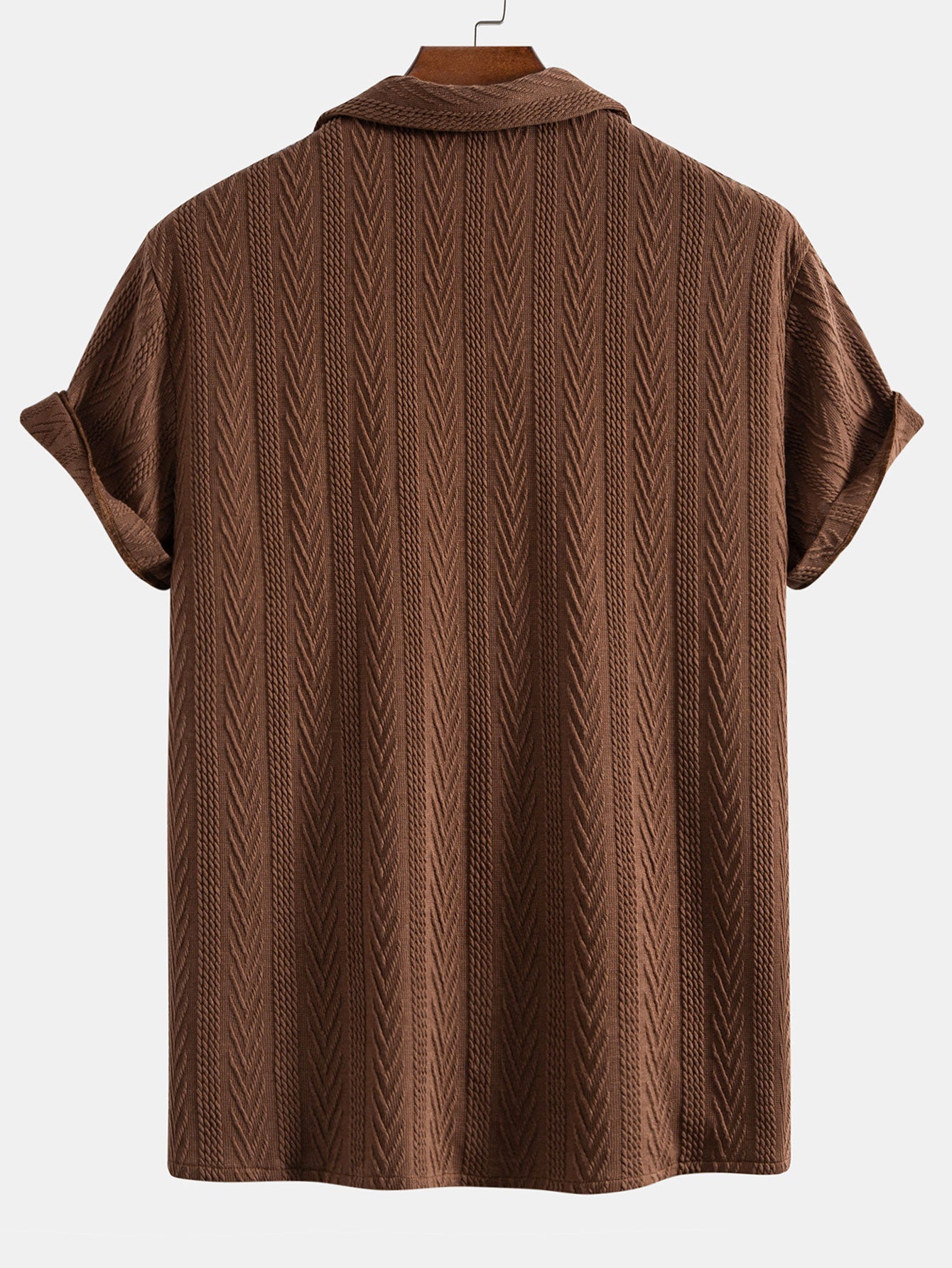 Gerard® | Texture Jacquard Cuban Shirt & Wrinkle Textured Straight Leg Pants