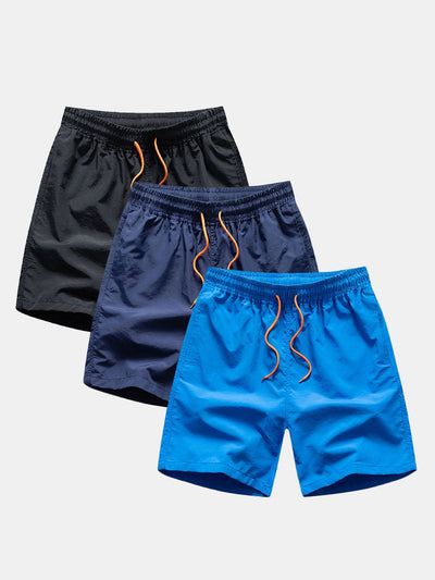 Adham® | 3 Pieces Man Mid Length Drawstring Swim Shorts