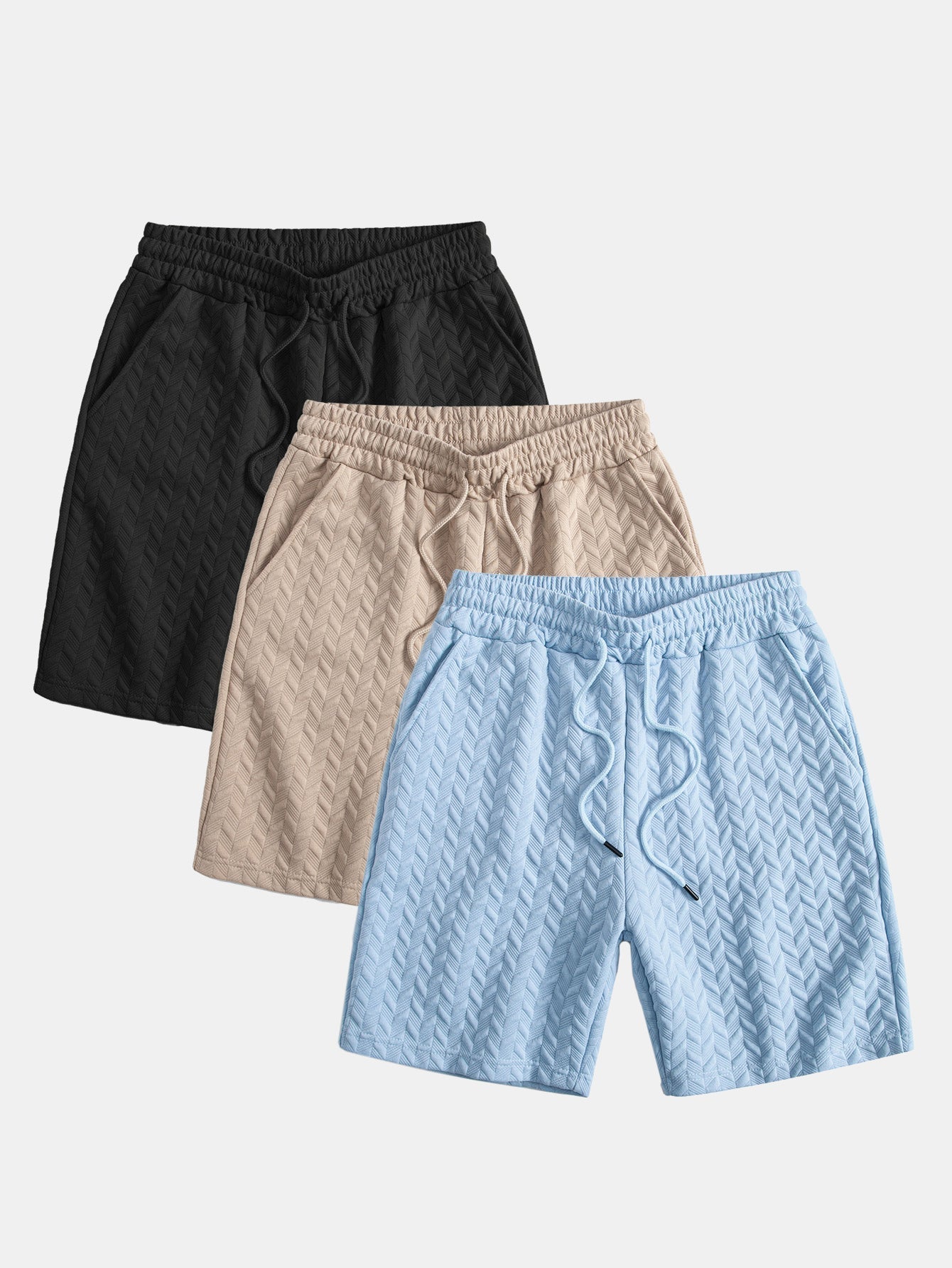 Ademar® | 3 Pieces Geometric Jacquard Shorts
