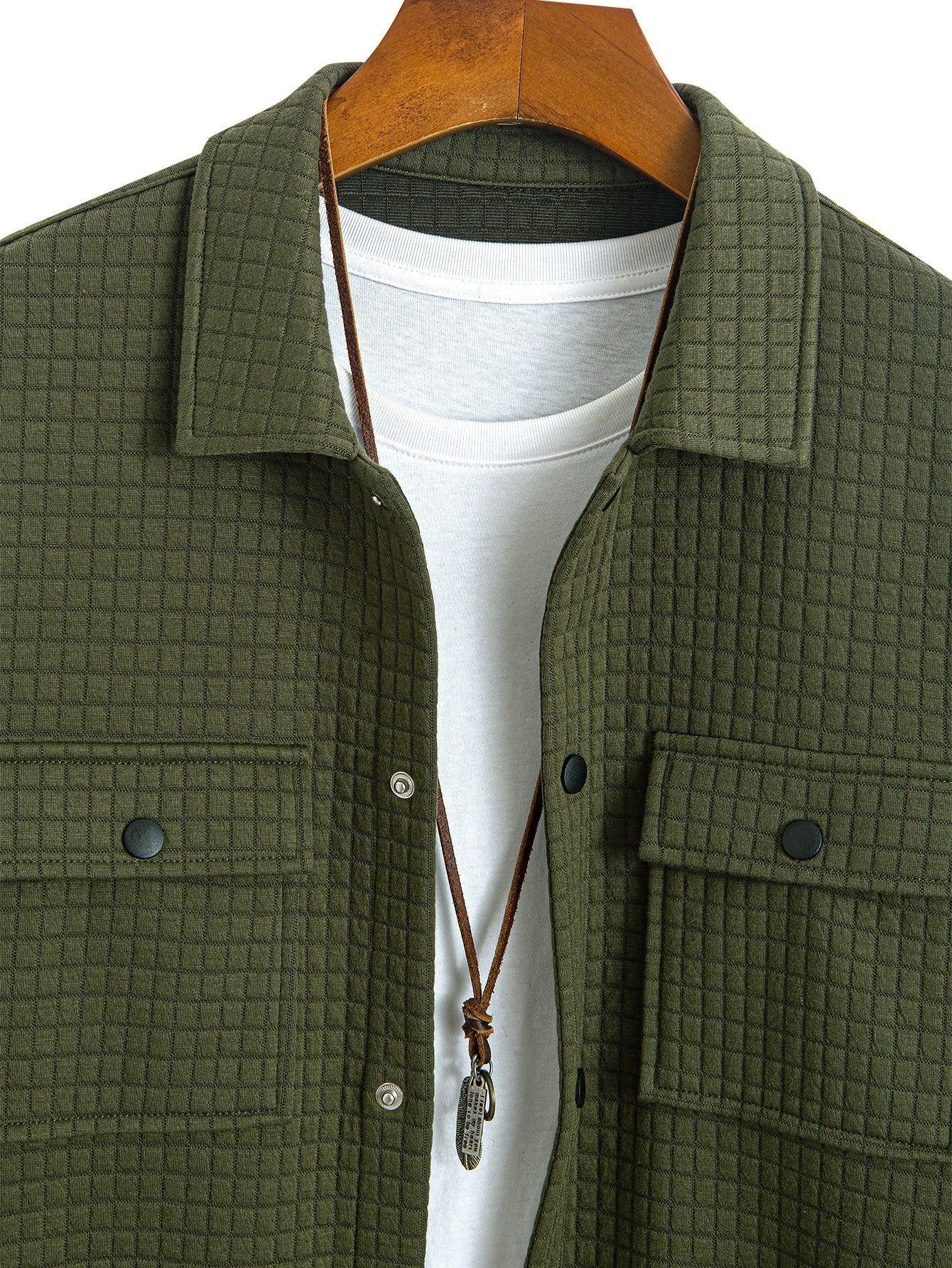Ahmik® | Quilted Waffle Jacquard Overshirt