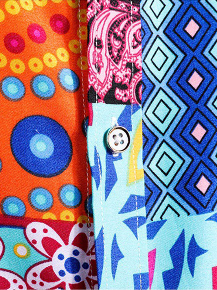 Atanas® | Geometric Floral Print Shirt