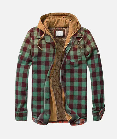 Shane | Plaid patchwork jacket