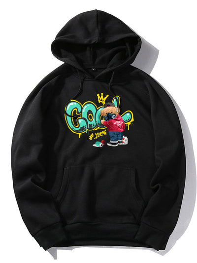 Frank | Graffiti Bear Print Hoodie