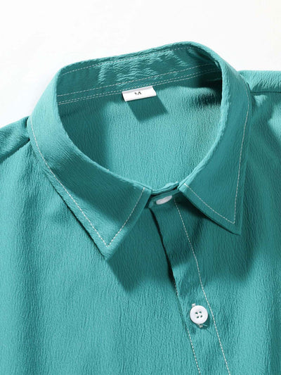 Anner® | Wrinkled Texture Button Up Shirt