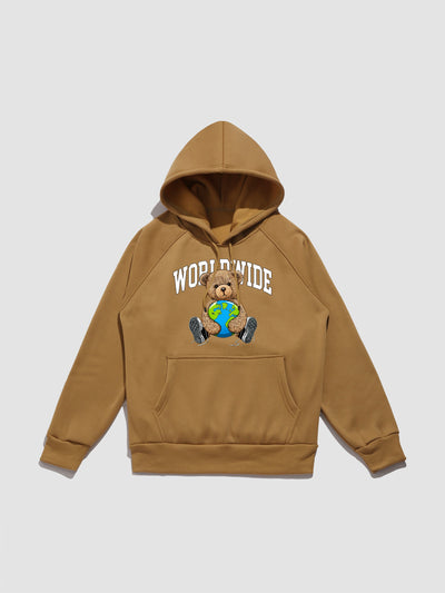 Wesley | Worldwide Bear Print Hoodie