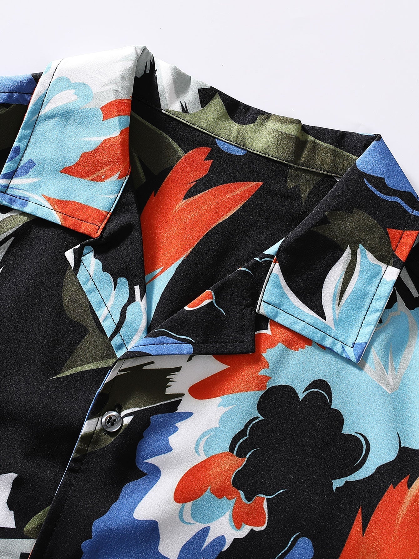 Astrid® | Hand Drawn Floral Print Revere Shirt