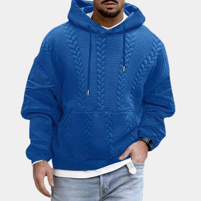 Darius | Men's structured cable-knit hoodie