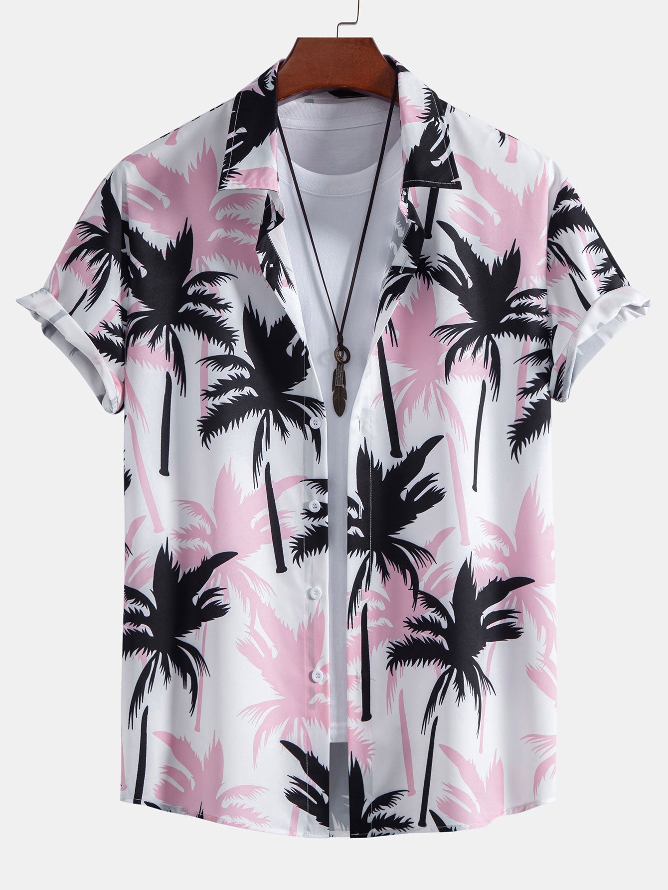 Ray® | Palm Tree Print Button Up Shirt & Swim Shorts